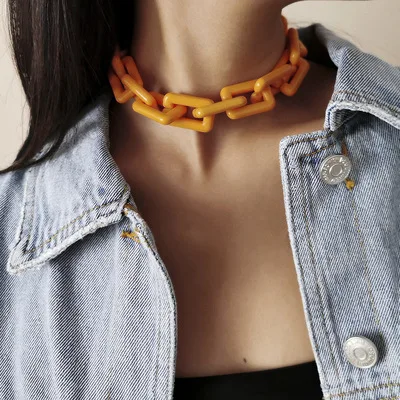 Y2K Wholesale Fashion Hip Hop Colourful Acrylic Chain Link Necklace Punk Women Initial Necklace Choker Jewelry
Y2K Wholesale Fashion Hip Hop Colourful Acrylic Chain Link Necklace Punk Women Initial Necklace Choker Jewelry