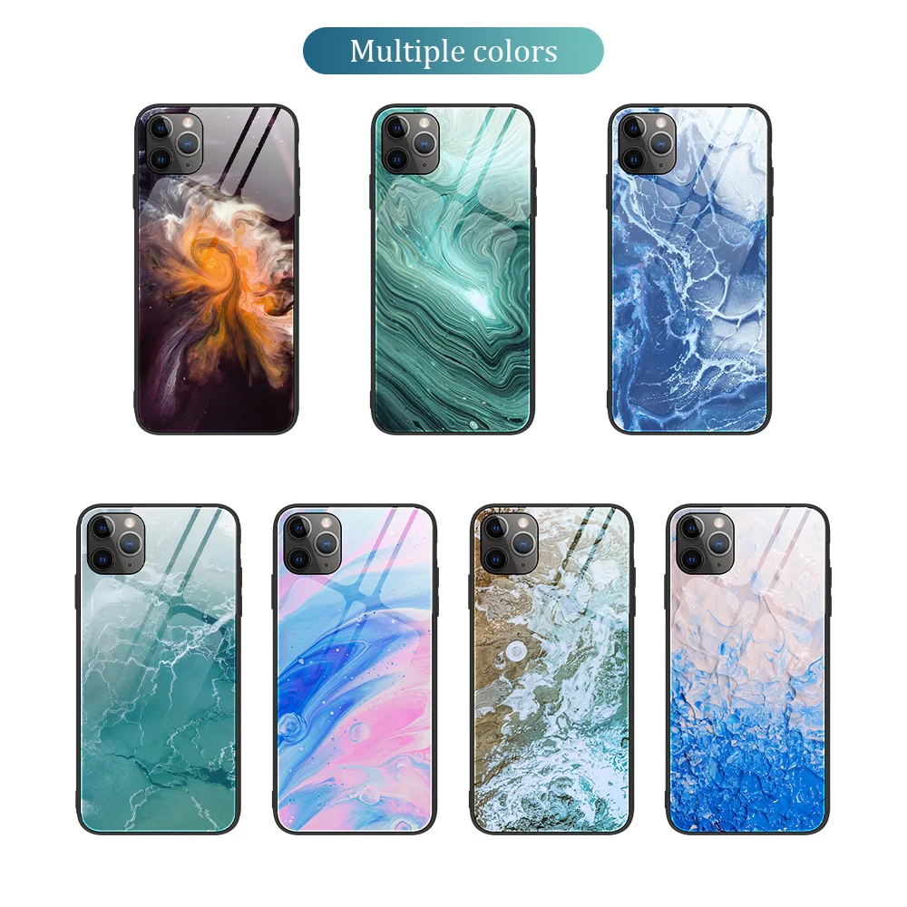 Ultrathin with gradient color marble tempered glass anti fall scratch for iPhone 11 12 mini Pro max phone case
Ultrathin with gradient color marble tempered glass anti fall scratch for iPhone 11 12 mini Pro max phone case