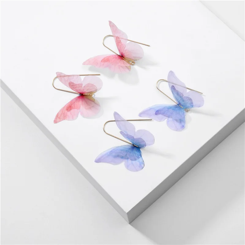 Wholesale Multicolor Butterfly Stud Earrings Colorful Yarn Large Butterfly Pendant Earring For Girls
Wholesale Multicolor Butterfly Stud Earrings Colorful Yarn Large Butterfly Pendant Earring For Girls