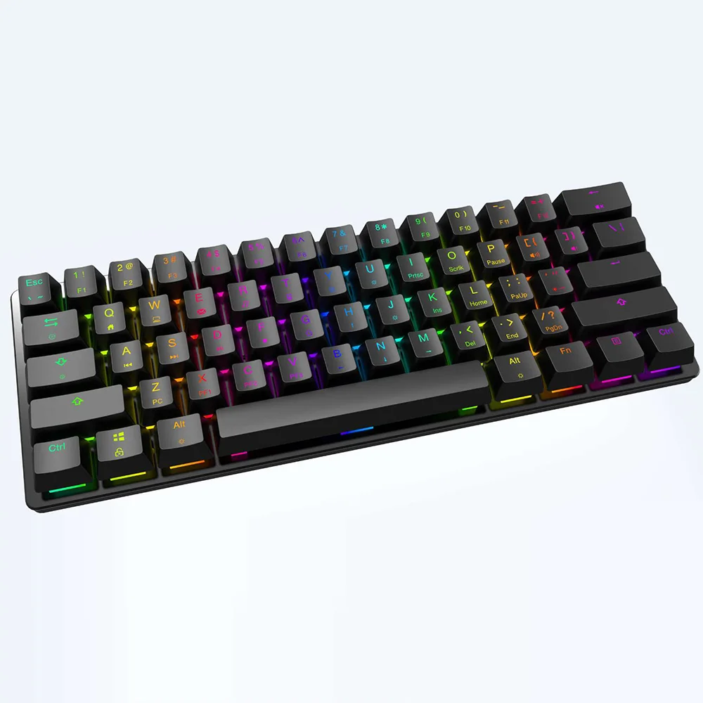 Amazon hotsale pbt keycaps MK21 ergonomic slim 61keys wired 60%Type C mechanical gaming keyboard, Black white
Amazon hotsale pbt keycaps MK21 ergonomic slim 61keys wired 60%Type C mechanical gaming keyboard, Black white