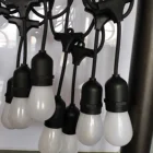48ft 20 Hang Bulbs Socket S14 Led Flame Lamp Copper Wire String Light For Outdoor