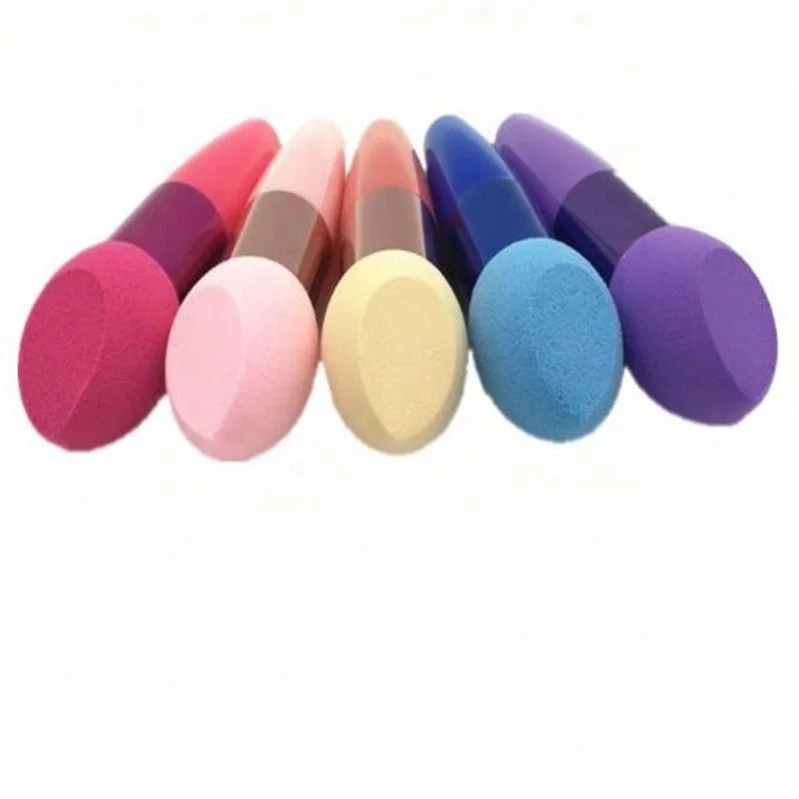 

Mushrooom Head Beveled Makeup Sponge Brush Foundation Handle Beauty Cosmetic Blender in Stock, Rose/blue/purple/pink/orange/green