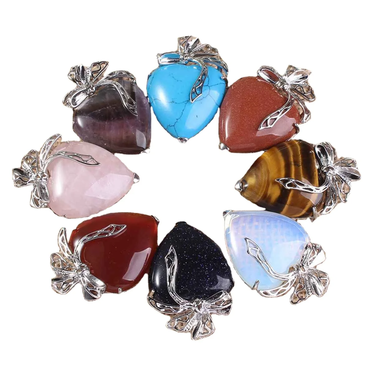 Heart Shape national style ribbon Pendants Natural Energy Healing Crystal Pendants Assorted Color Gemstone Charms For Women, Colors
Heart Shape national style ribbon Pendants Natural Energy Healing Crystal Pendants Assorted Color Gemstone Charms For Women, Colors
