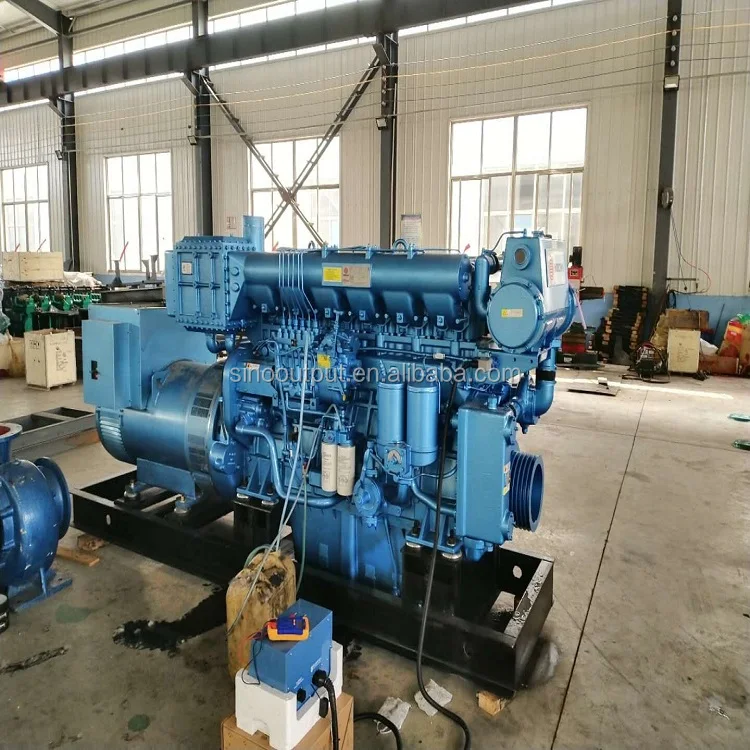 Sinooutput Marine Diesel Generator 50HZ Weichai Engine WHM6160 Stamford Alternator CCFJ400J-W 400KW 1500rpm 3 Years 380V/400V
