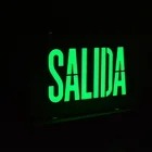 Salida Face Plate LED Exit Sign Green Red LED and White Housing SALIDA emergency exit sign light
