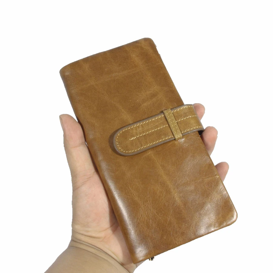 Genuine Cowhide Leather Men Wallet High Quality Men Long Wallet Male Business Leather Purse Vintage Clutch Wrist Bag, Customized
Genuine Cowhide Leather Men Wallet High Quality Men Long Wallet Male Business Leather Purse Vintage Clutch Wrist Bag, Customized