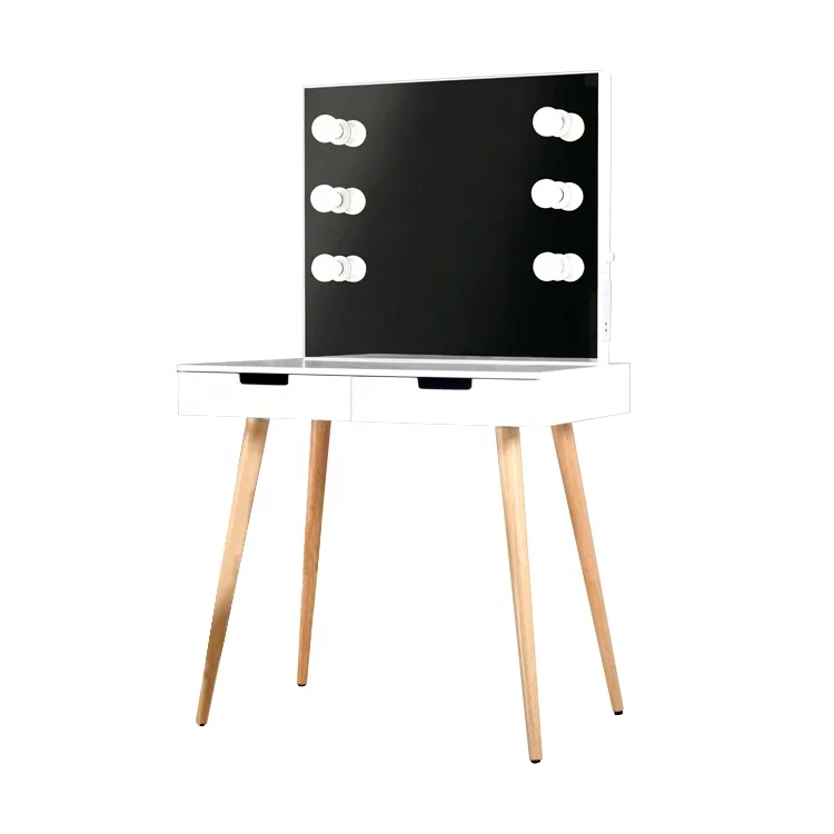 Drop Shipping from U.S. warehouse-Noble with mirror and six LED lightssolid wood makeup vanity, White
Drop Shipping from U.S. warehouse-Noble with mirror and six LED lightssolid wood makeup vanity, White