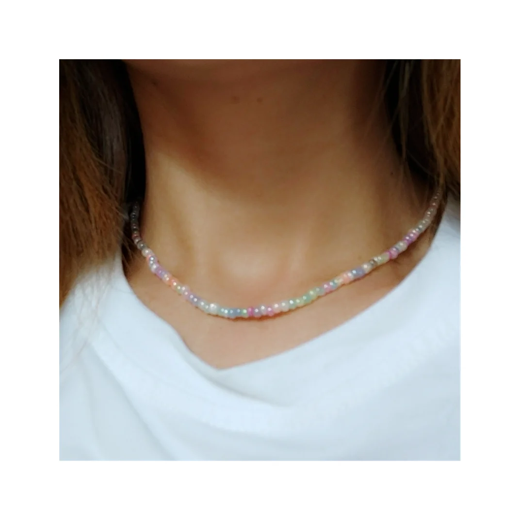 Bohemian ethnic style necklace collarbone chain elastic cream bead necklace women handmade beaded choker wholesale
Bohemian ethnic style necklace collarbone chain elastic cream bead necklace women handmade beaded choker wholesale
