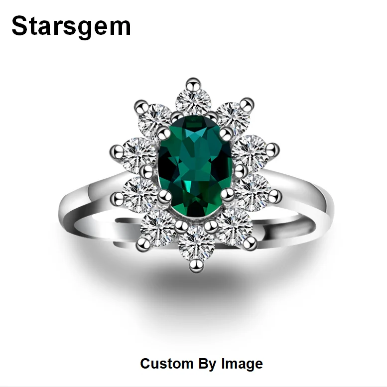 Starsgem 925 Sterling Silver Jewelry Oval Shape 5*7MM Emerald Flower Resizable Ring
Starsgem 925 Sterling Silver Jewelry Oval Shape 5*7MM Emerald Flower Resizable Ring