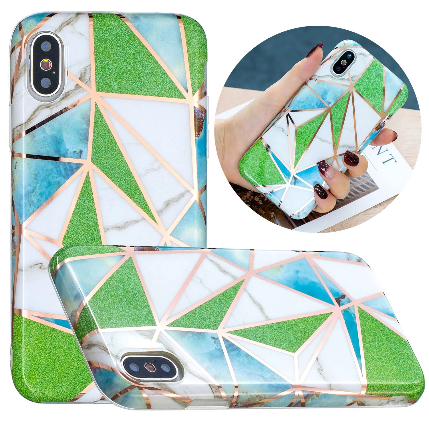 Luxury Electroplated Phone Case for iPhone X Xr Soft IMD Marble Mobile Phone Accessories Cover for iPhone Xs Max, Multi-color, can be customized
Luxury Electroplated Phone Case for iPhone X Xr Soft IMD Marble Mobile Phone Accessories Cover for iPhone Xs Max, Multi-color, can be customized