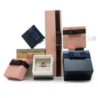 Factory direct sales custom logo pink jewelry box ring pendent packaging earring bracelet case necklace box