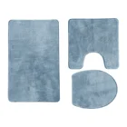 Cheap Custom Printing Anti Slip Polyester Bathroom Rug Set Bath Mat