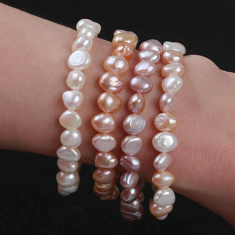 8-9mm real natural freshwater baroque shape genuine pearl bracelet for women gift, White,pink,purple,mixed color
8-9mm real natural freshwater baroque shape genuine pearl bracelet for women gift, White,pink,purple,mixed color
