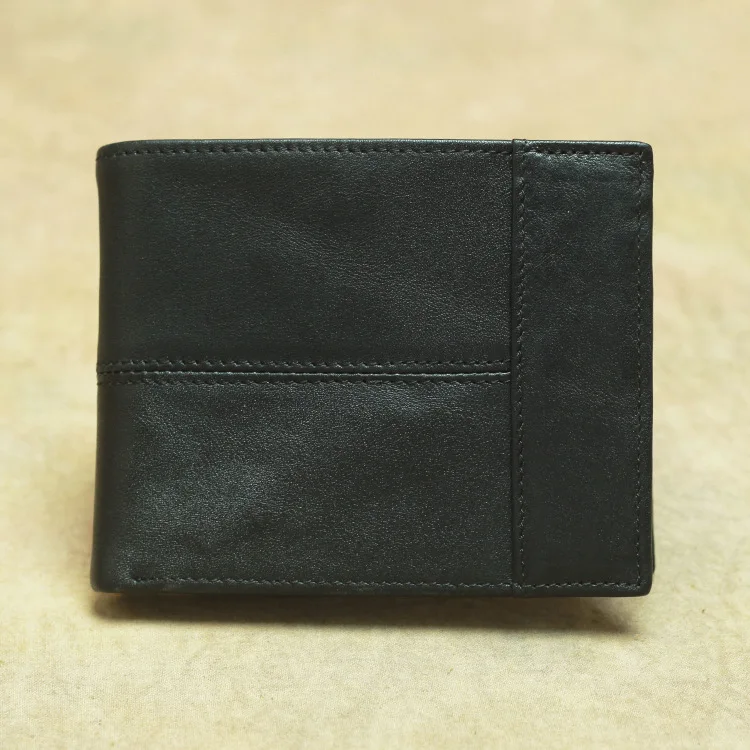 product-Male Genuine Leather Wallet Credit Business Card Holders Vintage Brown Leather High Quality -1