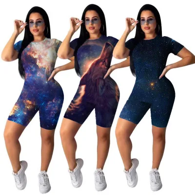 B35624A 2021 Summer newest style hot woman 3D digital print 2 PCS shorts set, Black/white/pink/gray/green
B35624A 2021 Summer newest style hot woman 3D digital print 2 PCS shorts set, Black/white/pink/gray/green