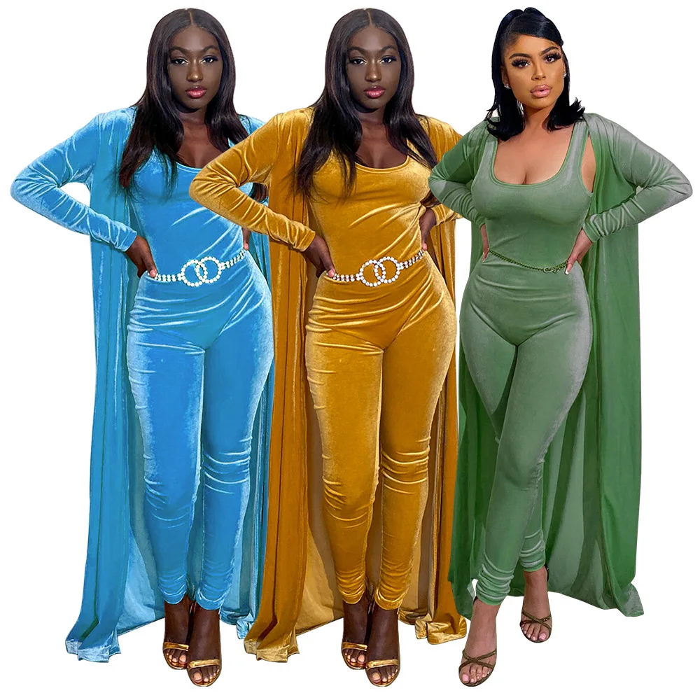 XINYU fall winter velvet ladies jumpsuit with coat 2021 fashion two pieces set summer women jumpsuits
XINYU fall winter velvet ladies jumpsuit with coat 2021 fashion two pieces set summer women jumpsuits