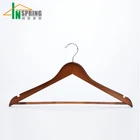 Inspring wooden hangers wholesale metal hanger hooks wooden cloth hanger with customize logo