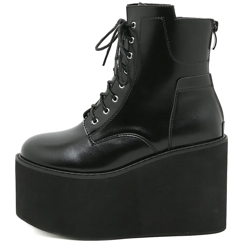 Dropshipping Custom Logo Women Wedge High Heel Boots Round Toe Shoes Front Lace-up Women's Fashion Thick Bottom Boot
Dropshipping Custom Logo Women Wedge High Heel Boots Round Toe Shoes Front Lace-up Women's Fashion Thick Bottom Boot