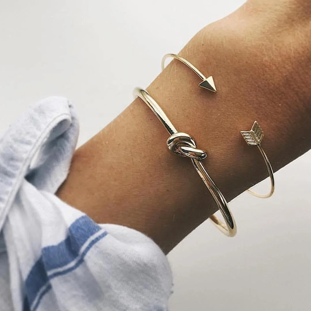 2021 Fashion Accessories New Arrow Knotted Bangle Bracelet Set For Women's Jewelry
2021 Fashion Accessories New Arrow Knotted Bangle Bracelet Set For Women's Jewelry