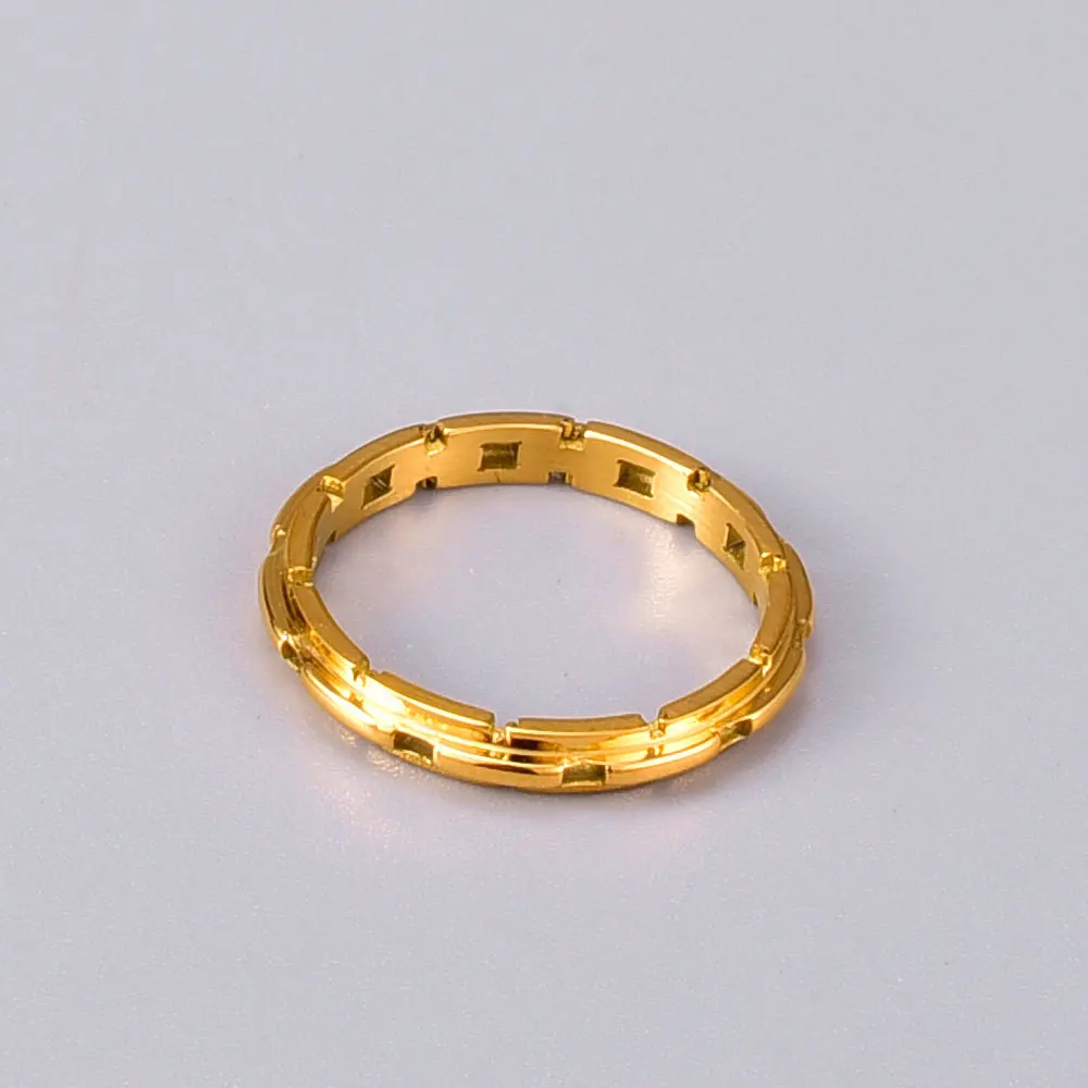 2021 Newest Arrival 18k Gold Plating 316L Stainless Steel Band Ring Link Chain Ring For Women
2021 Newest Arrival 18k Gold Plating 316L Stainless Steel Band Ring Link Chain Ring For Women