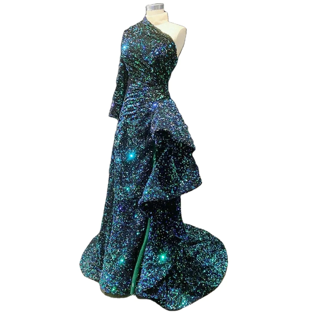 Bling bling Wholesale mermaid ball bridal dress Crystal sequin lace wedding dress one -shoulder for women ball gown, Custom made
Bling bling Wholesale mermaid ball bridal dress Crystal sequin lace wedding dress one -shoulder for women ball gown, Custom made