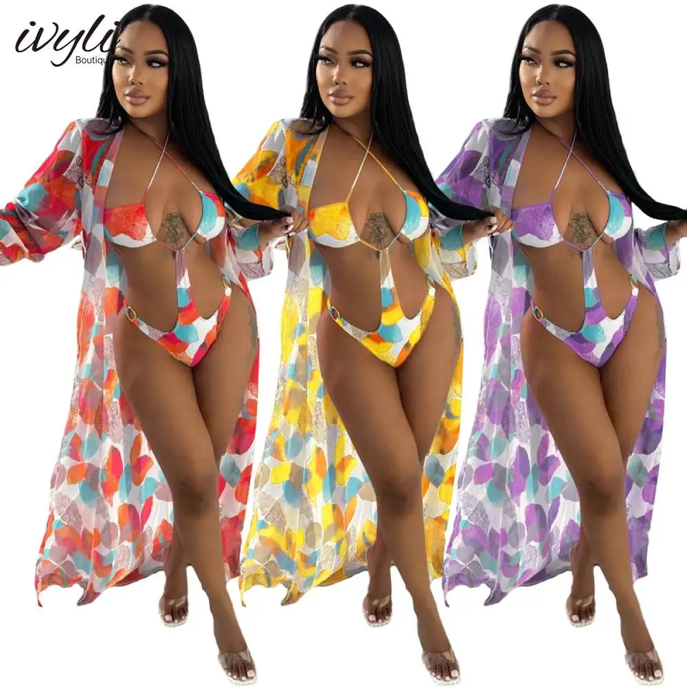 Summer New Chiffon Print Swimsuit Cape + Sexy One Piece Bikini Sets Ladies Plus Size One Piece Swimwear Beachwear
Summer New Chiffon Print Swimsuit Cape + Sexy One Piece Bikini Sets Ladies Plus Size One Piece Swimwear Beachwear
