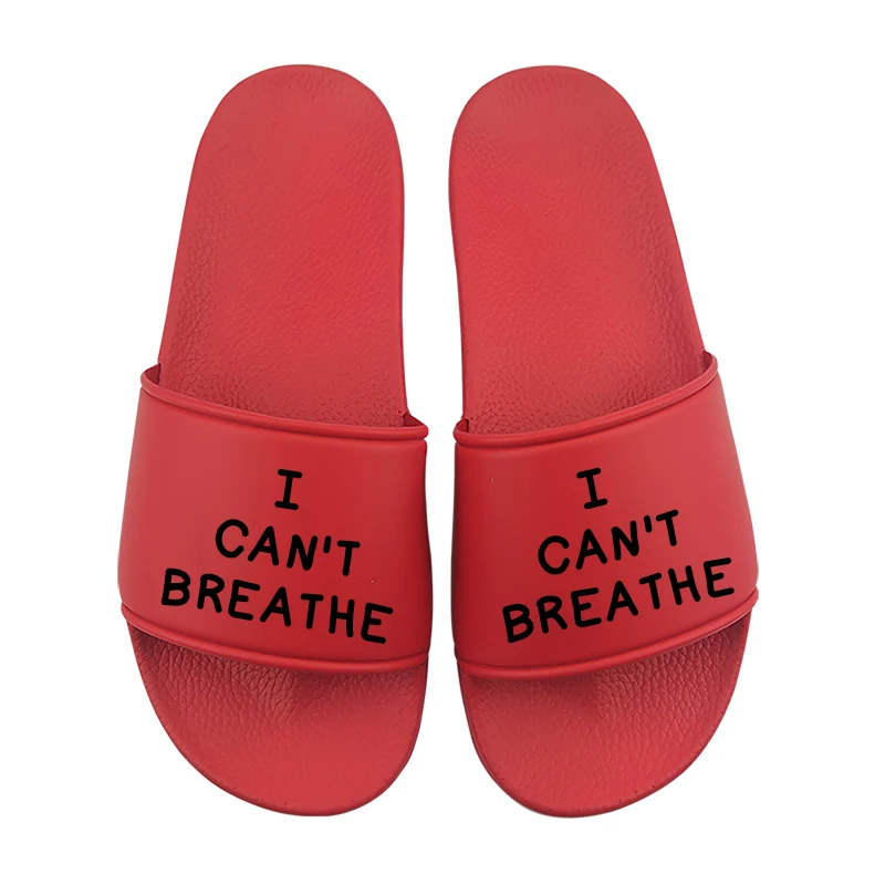 Happyslide I Can't Breathe Wholesale Customized Footwear Logo Red Slides Sandals For Women
Happyslide I Can't Breathe Wholesale Customized Footwear Logo Red Slides Sandals For Women