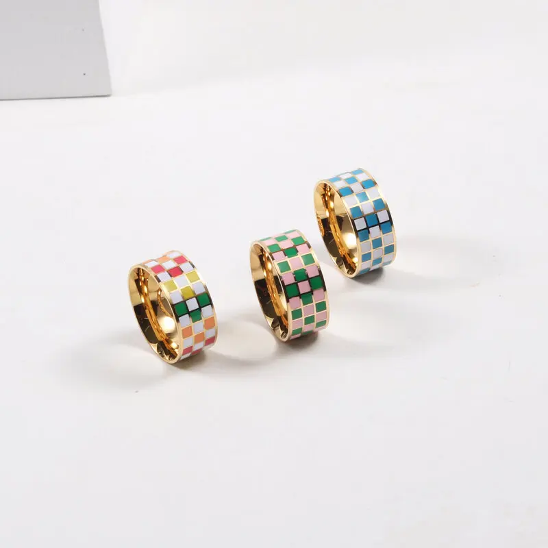 Joolim Jewelry 18K Gold Plated Stainless Steel Black White Colorful Checked Rings for Women Statement Rings
Joolim Jewelry 18K Gold Plated Stainless Steel Black White Colorful Checked Rings for Women Statement Rings