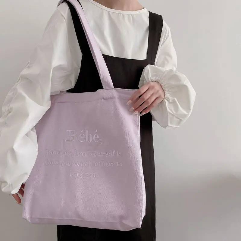 Embroidery Tote Bag Canvas Printing Unique Custom Women Shopping Handbags 
Embroidery Tote Bag Canvas Printing Unique Custom Women Shopping Handbags