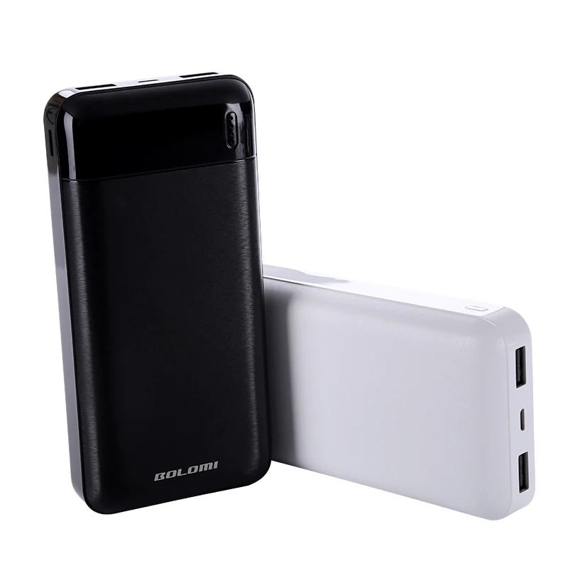 

BOLOMI Brand Mini Mobile Power Bank 10000mAh Power Banks Portable, Black/white