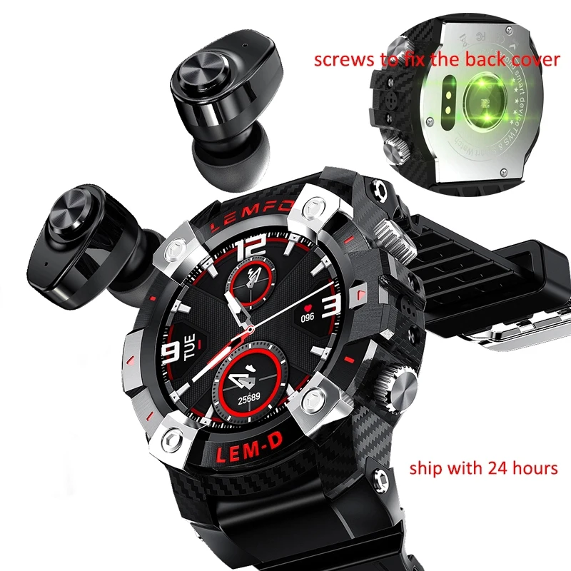 2021 Long Time Standby Smart Watch Bluet.oo.th 5.0 Wireless Earphones 2 in 1 Heart Rate Monitor Smartwatch Men In Stock
2021 Long Time Standby Smart Watch Bluet.oo.th 5.0 Wireless Earphones 2 in 1 Heart Rate Monitor Smartwatch Men In Stock