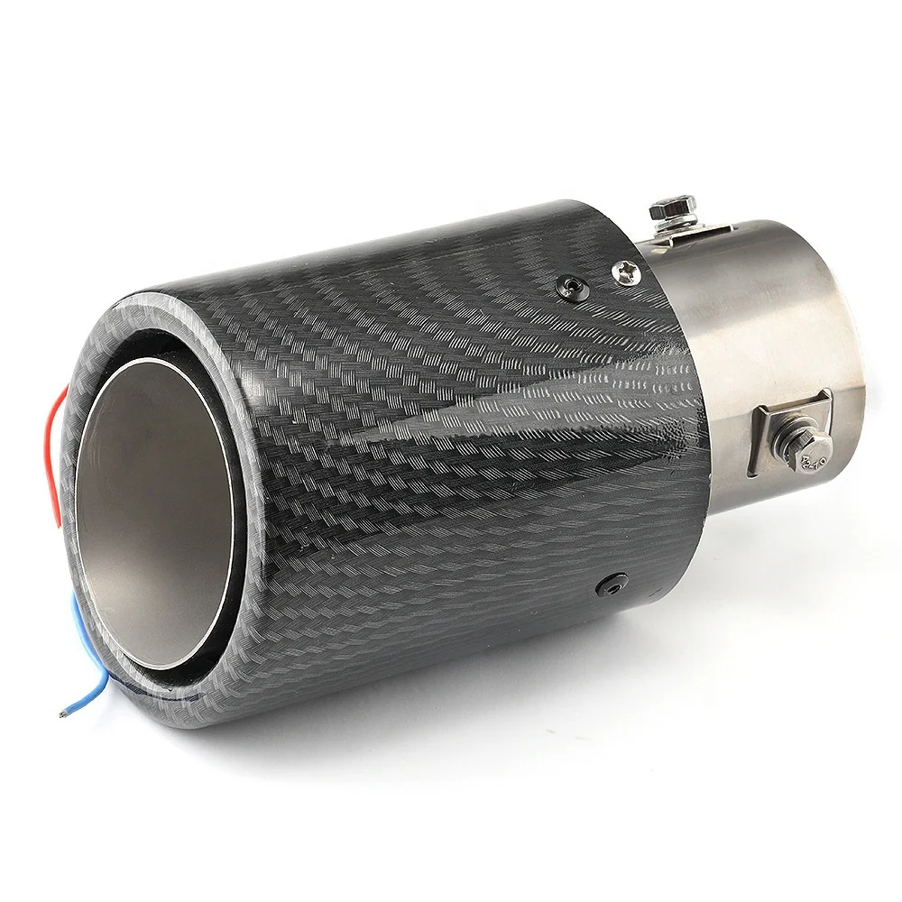 Carbon fiber tail throat with high temperature resistant LED lamp modified automobile exhaust pipe fire tail throat
Carbon fiber tail throat with high temperature resistant LED lamp modified automobile exhaust pipe fire tail throat