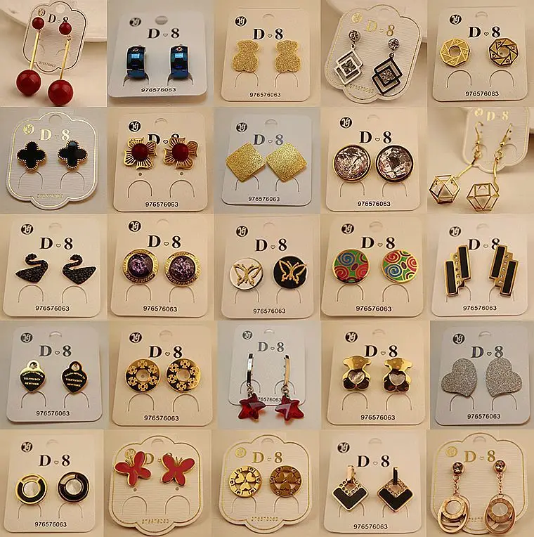 PUSHI fashion brand on sale earrings stainless steel stud earrings womens aretes mall earring mixed lot
PUSHI fashion brand on sale earrings stainless steel stud earrings womens aretes mall earring mixed lot