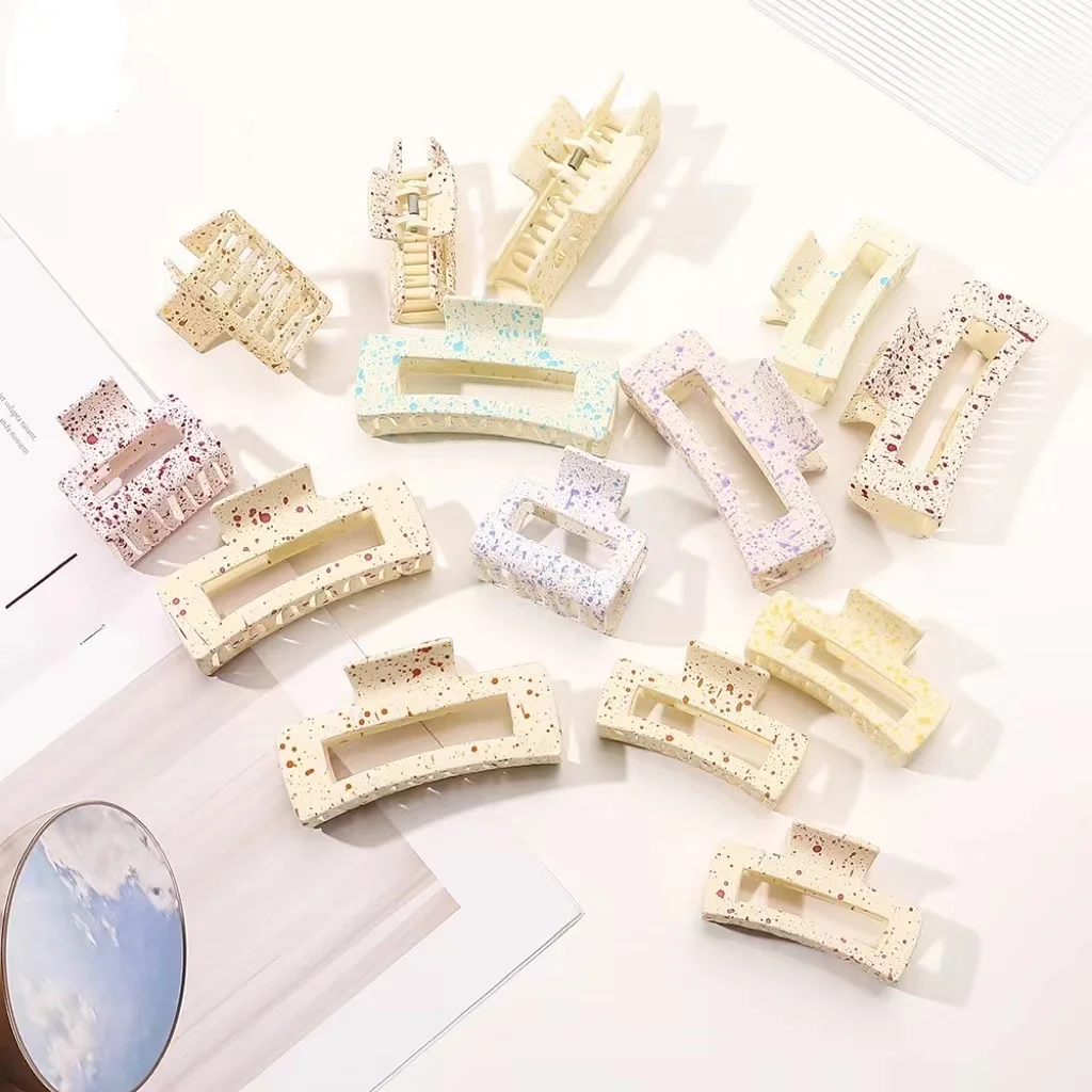 Ins Hot Selling Plastic Matte Hair Clips 10.5cm rectangle Ice-Cream Ink Painting Hair Claws For Women
Ins Hot Selling Plastic Matte Hair Clips 10.5cm rectangle Ice-Cream Ink Painting Hair Claws For Women
