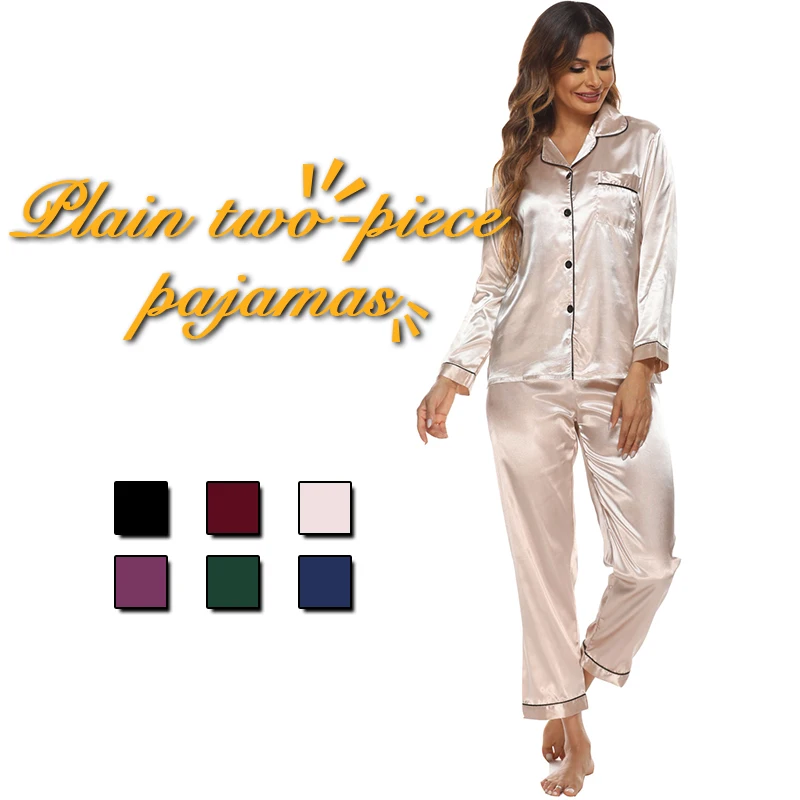 2022 New Satin Pajamas Sexy Lingerie Sleepwear Nightwear Designer Pajama Sets For Women
2022 New Satin Pajamas Sexy Lingerie Sleepwear Nightwear Designer Pajama Sets For Women
