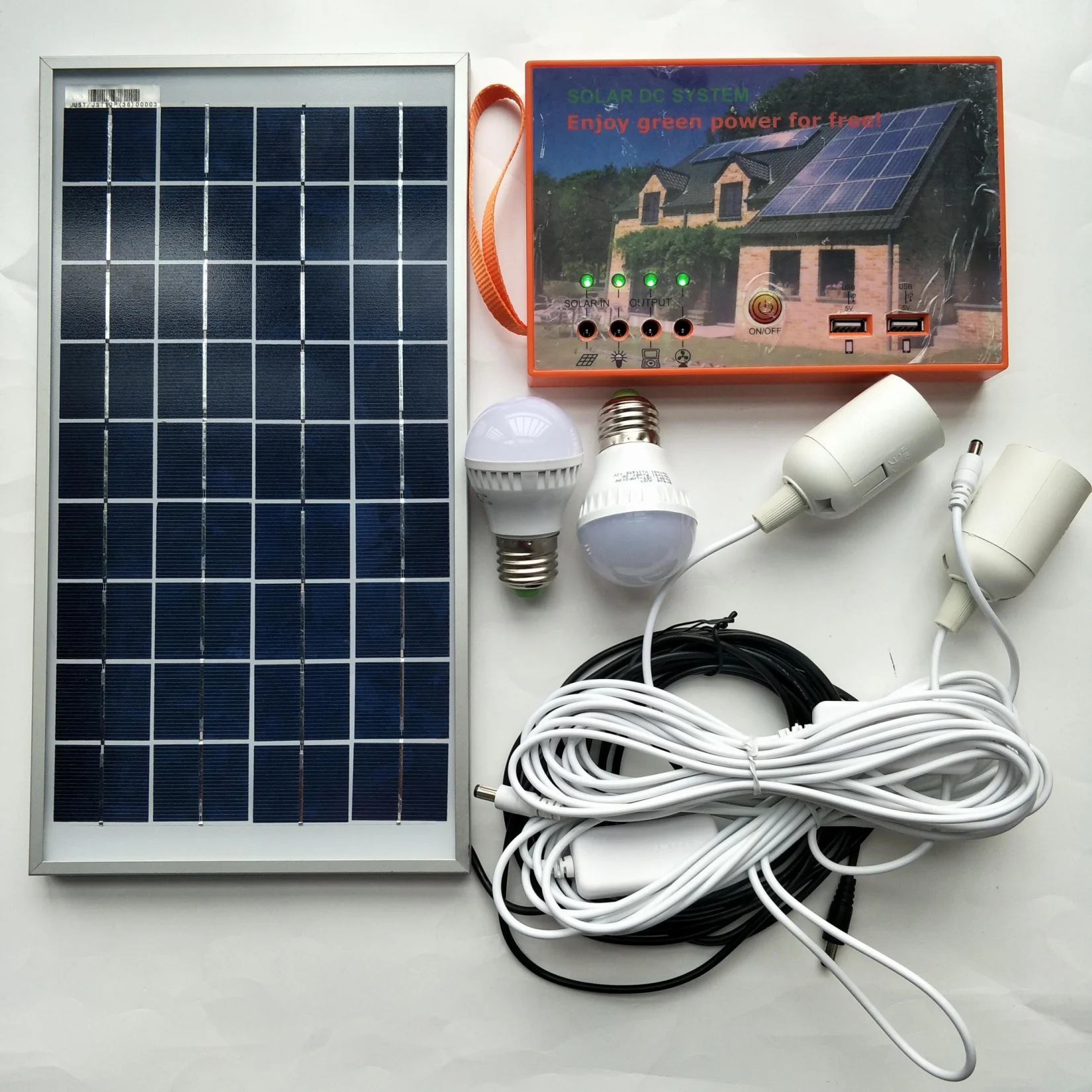 Plug And Play Solar Lighting Kit Panel Home System With Buildin