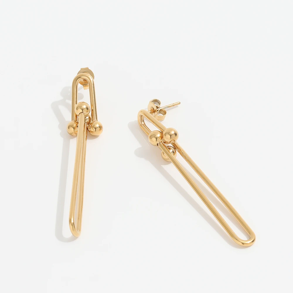 New Trendy Earring 18K Gold Plated Big Drop Earrings for Women Stainless Steel Earrings Wholesale
New Trendy Earring 18K Gold Plated Big Drop Earrings for Women Stainless Steel Earrings Wholesale