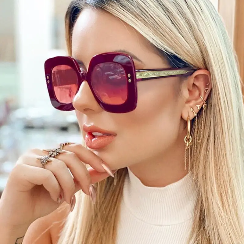 Fashion Designer Shades Sun Glasses With Large Square Frames Womens Sunglasses Trendy 2020
Fashion Designer Shades Sun Glasses With Large Square Frames Womens Sunglasses Trendy 2020