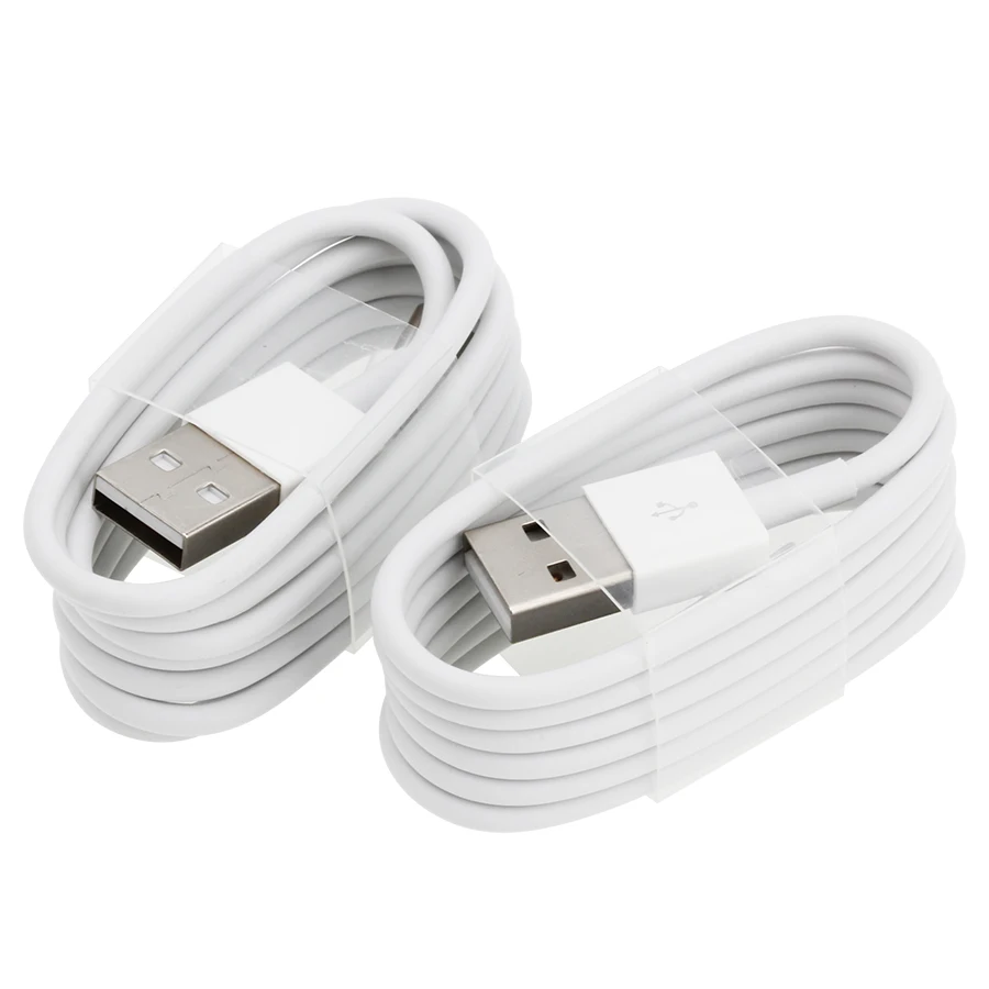 

USB Cable 1M 2.1A Fast Charger For Apple Data Cable PVC Smart Phone Charger Cable For Iphone, White