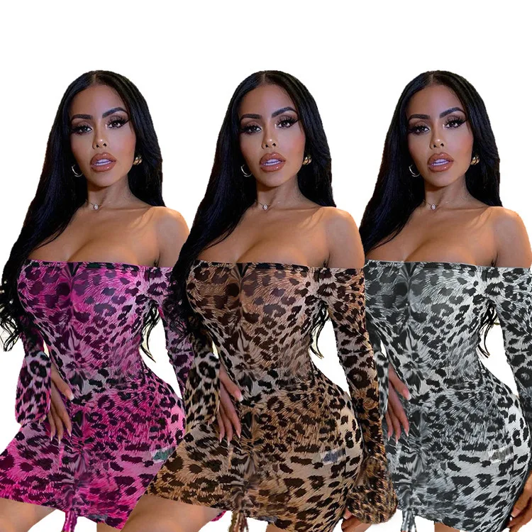 FS5032A Sexy Long Sleeve Off Shoulder Dress Women Autumn Fall Clothing Streetwear Night Clubwear Leopard Print Dress
FS5032A Sexy Long Sleeve Off Shoulder Dress Women Autumn Fall Clothing Streetwear Night Clubwear Leopard Print Dress
