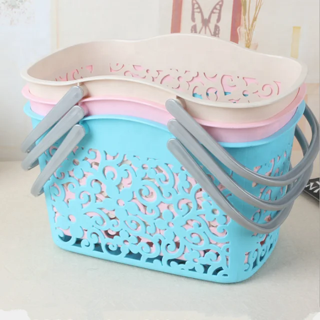 Hollow Flower Shape Plastic Lidless Wastebasket flower storage baskets with handle, Customized
Hollow Flower Shape Plastic Lidless Wastebasket flower storage baskets with handle, Customized