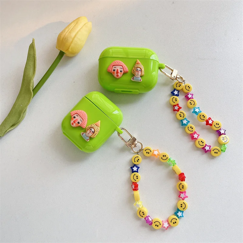 Lovely Cute Candy Green Cartoon Girl And Boy Design Case with Keychain Protective Cover Case for Airpods 1 2 Pro
Lovely Cute Candy Green Cartoon Girl And Boy Design Case with Keychain Protective Cover Case for Airpods 1 2 Pro