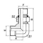 90 Elbow 1EH9-OG 90 Elbow Metric Male O Ring Adjustable Stud End Connector