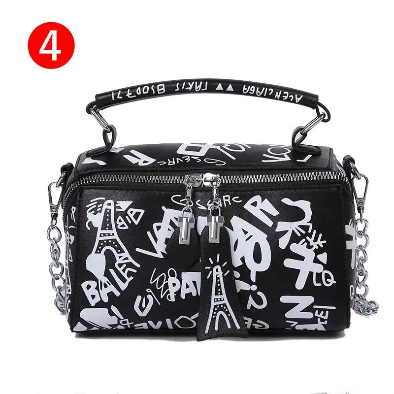 5colors Korean style new wholesale ladies graffiti handbag personalized fashion chain crossbody bag shoulder bag for women
5colors Korean style new wholesale ladies graffiti handbag personalized fashion chain crossbody bag shoulder bag for women