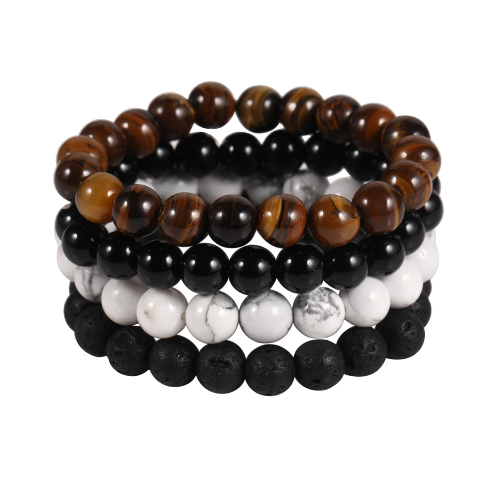 4pcs/set Hot Selling Bracelets Men Wholesale Custom 8mm Charm Beads Stretch Natural Stone Lava Beaded Bracelet For Couple
4pcs/set Hot Selling Bracelets Men Wholesale Custom 8mm Charm Beads Stretch Natural Stone Lava Beaded Bracelet For Couple