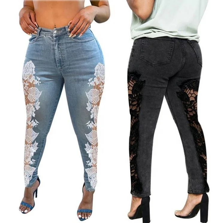 Hot Sale Fashion Clothing Wholesale Good Quality 2021 Winter Lace Casual Ankle Ladies Pants Women Denim Jeans
Hot Sale Fashion Clothing Wholesale Good Quality 2021 Winter Lace Casual Ankle Ladies Pants Women Denim Jeans