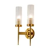 Expensive Chinese Hotel Luxury Double Brass Wall Mounted Sconces