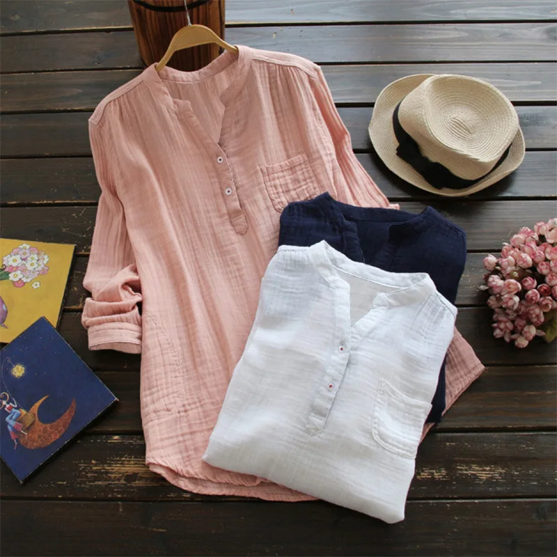 KYB8250 Women plus size Solid Color Long Sleeve Stand Collar Cotton Linen Autumn Shirt Top
KYB8250 Women plus size Solid Color Long Sleeve Stand Collar Cotton Linen Autumn Shirt Top