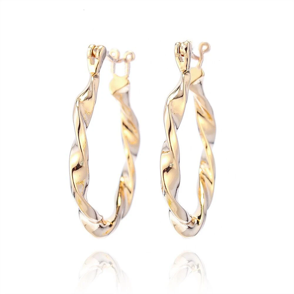 Wholesale Trendy Simple 18K gold Plated Big Hoop Earrings Party gifts 
Wholesale Trendy Simple 18K gold Plated Big Hoop Earrings Party gifts