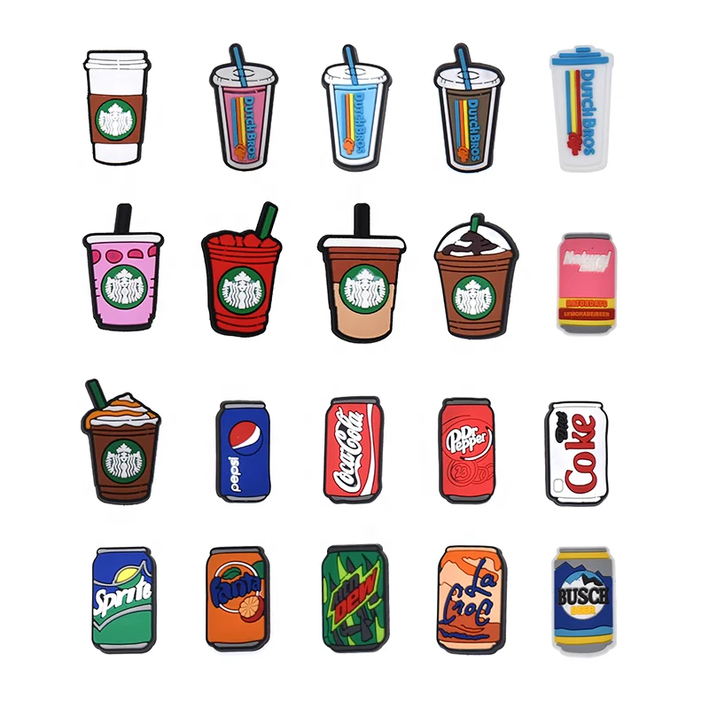 2021 wholesale New BEERS AND CARTOON LOGO Coffee Clog Charm shoe decoration Soft PVC Charms, Customized
2021 wholesale New BEERS AND CARTOON LOGO Coffee Clog Charm shoe decoration Soft PVC Charms, Customized